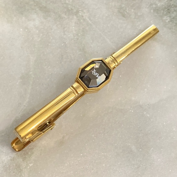 Vintage YSL Cuff Links + Tie Clip Box Set - Picture 3 of 10